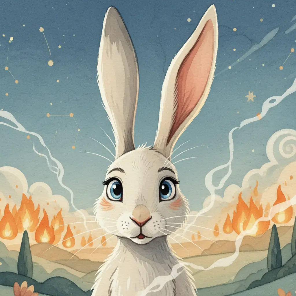 Lucía inclina sus orejas, escuchando con asombro los susurros de los deseos que vienen de las fogatas.