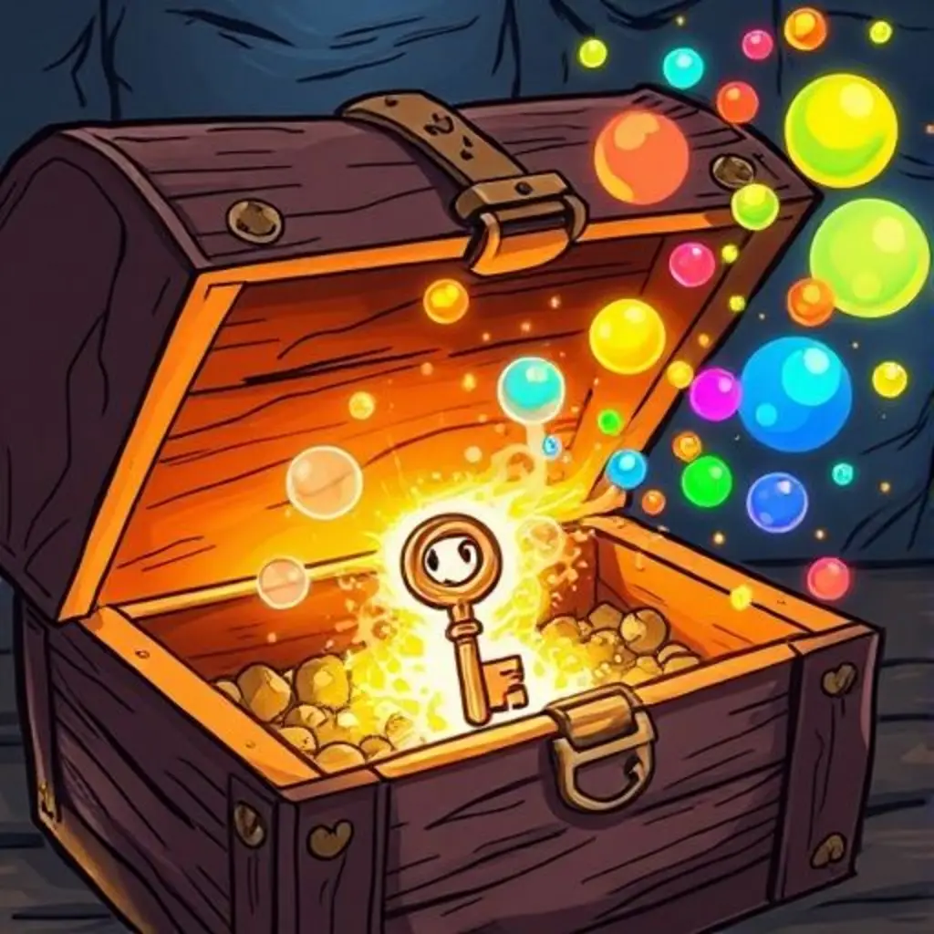 Llavín, la llave, abre el baúl y un torbellino de colores y recuerdos mágicos la rodea.