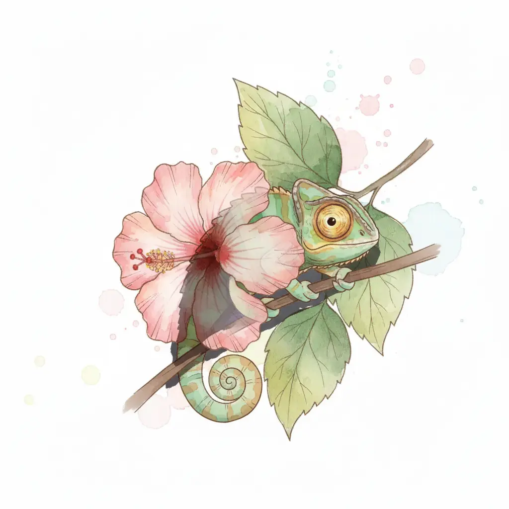 Además de la cola y las patas, aparece un ojo grande y redondo que mira hacia atrás.