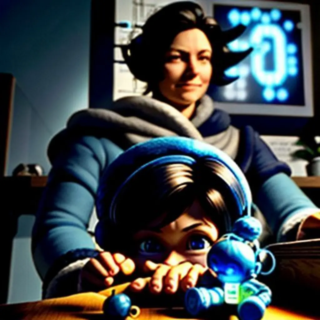 Grados toca la frente de Leo y su pantalla muestra un color azul en vez de números.