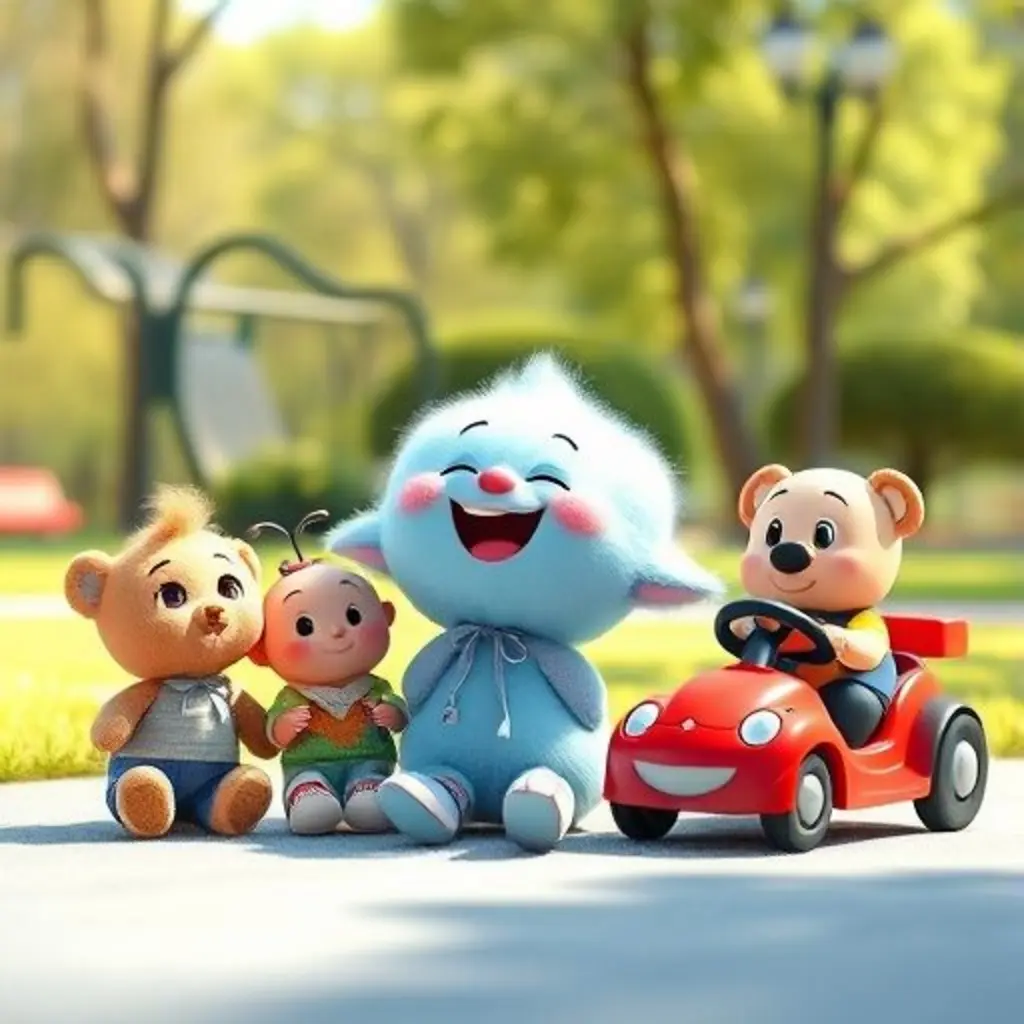 Pillo y sus nuevos amigos jugando juntos en el parque.