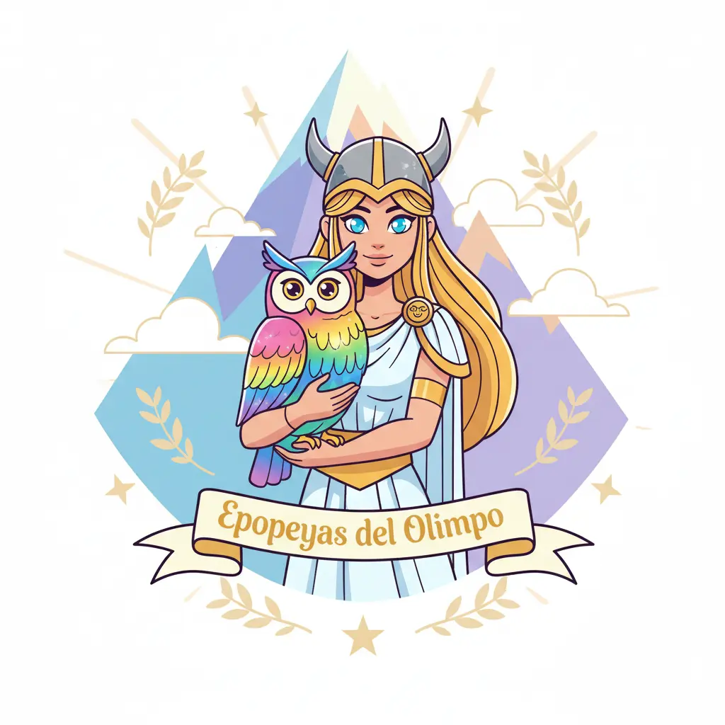 Portada de La Lechuza Arcoíris de Atenea