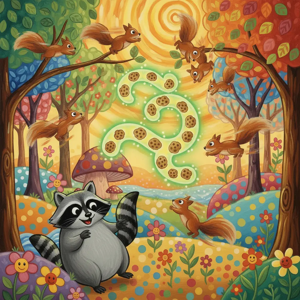 Un borrón de ardillas corre frenéticamente siguiendo el rastro de olor a galletas.