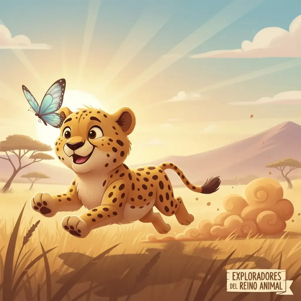 Júpiter persigue una mariposa de colores cambiantes, su sombra se queda atrás.