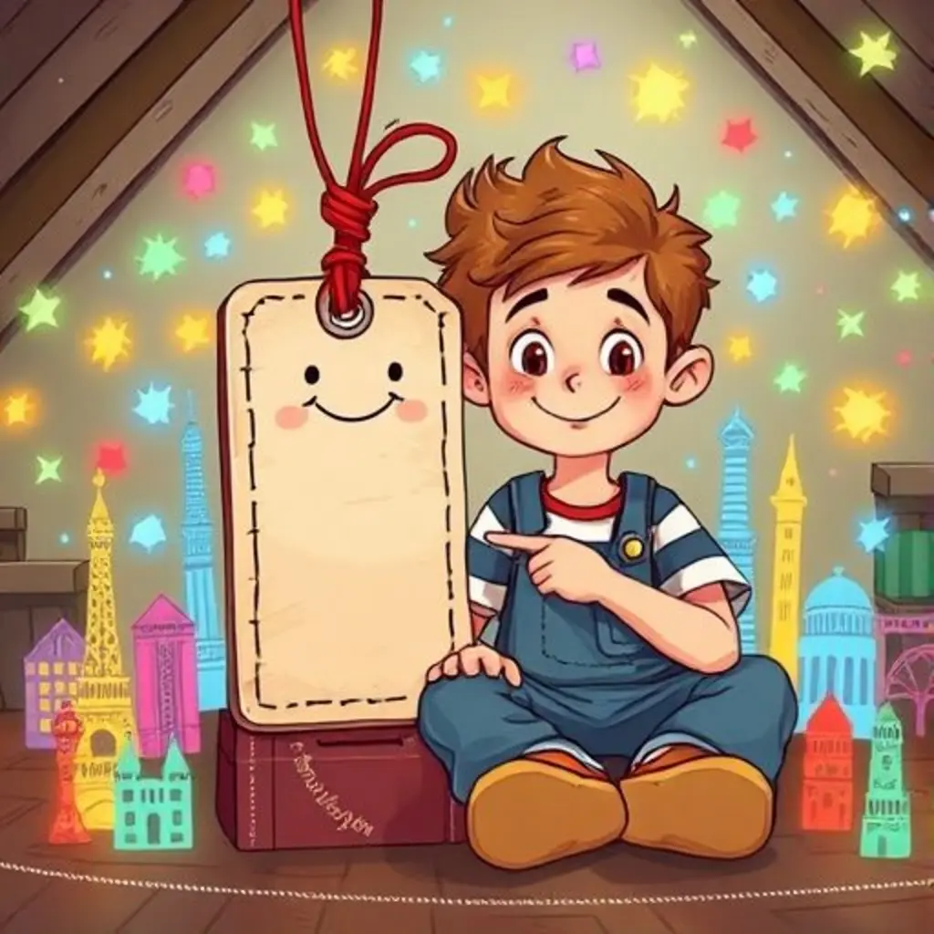 Leo y la etiqueta disfrutan de un ático lleno de luces mágicas de lugares lejanos.