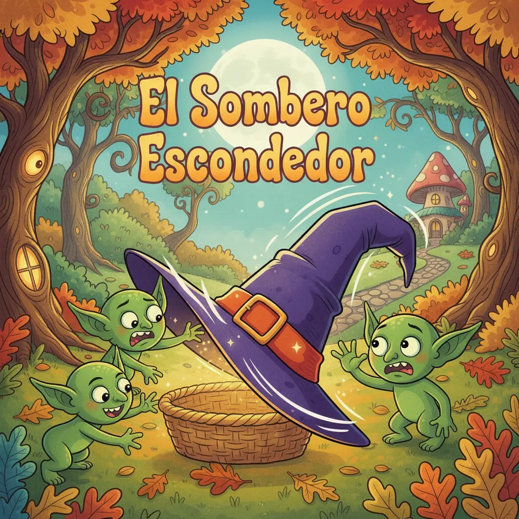 Un duende intenta agarrar dulces, pero el Sombrero los cubre mágicamente.