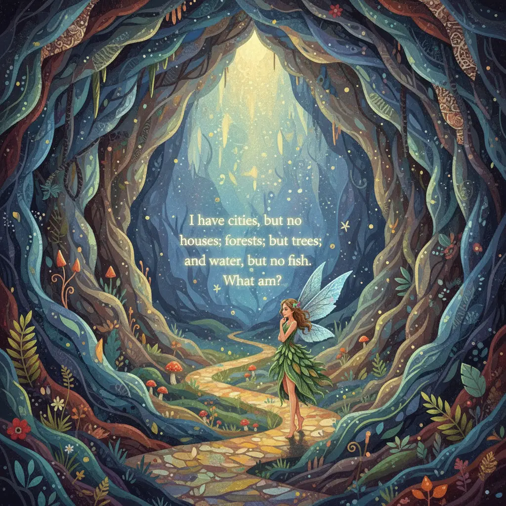 Dentro de la cueva, Lira piensa en la adivinanza que le ha propuesto una voz misteriosa, rodeada de paredes que se mueven.