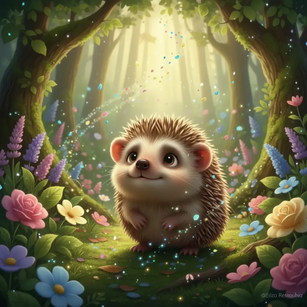 Remolino sonríe, aceptando que un jardín despeinado puede ser el más feliz, mientras el bosque sigue bailando.