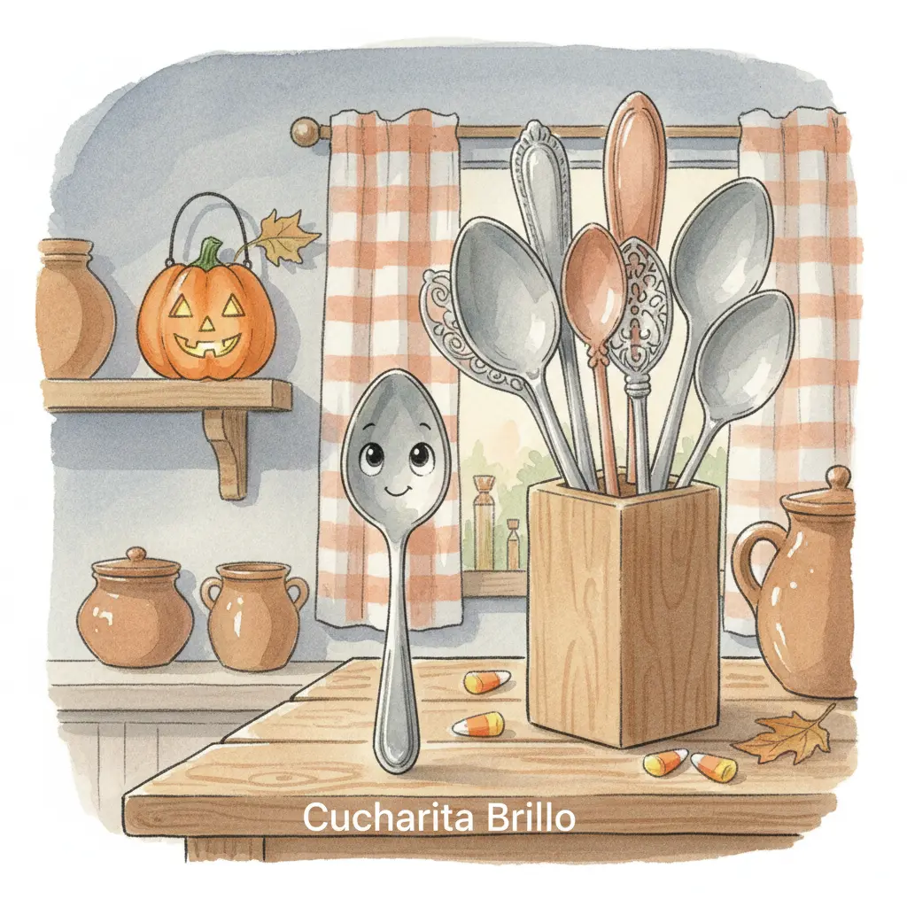 Portada de Cucharita Brillo y la Burbuja de Halloween