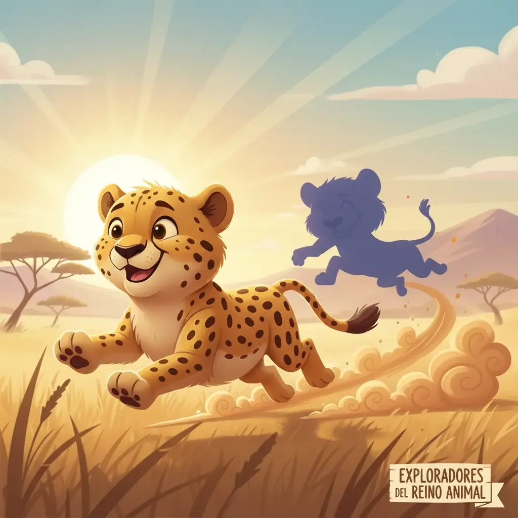 Júpiter persigue a su sombra juguetona que traza un camino serpenteante de polvo.