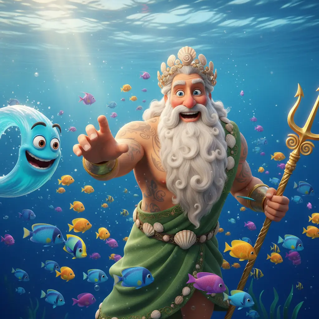 Cuento infantil: El Tridente Travieso de Poseidón