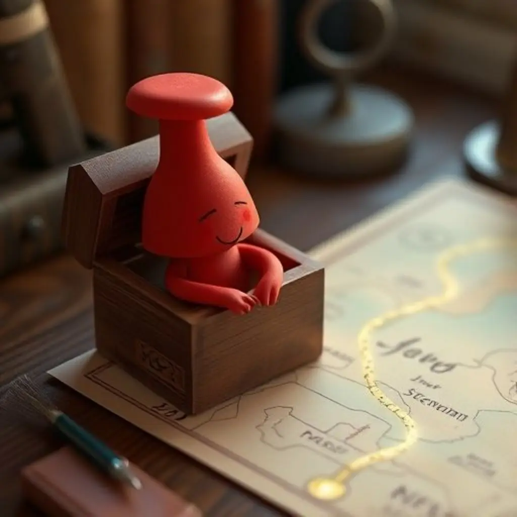 Punto vuelve a su caja, el mapa brilla con los caminos marcados.