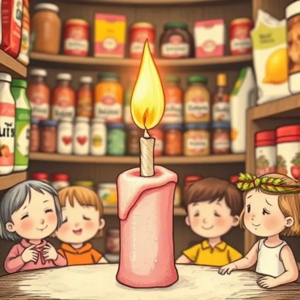 Dulzaroma feliz, rodeada de aromas de fresa, limón y chocolate, mientras los niños sonríen e imaginan pasteles.