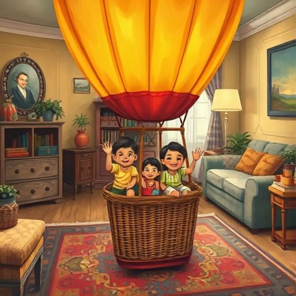 Buscito Alegre, de nuevo un autobús, aterriza en la sala con los niños felices.