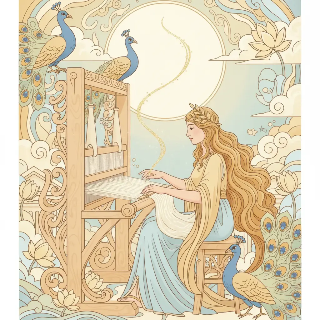 Un hilo de oro se desprendió del telar de Hera y danzó en el aire.