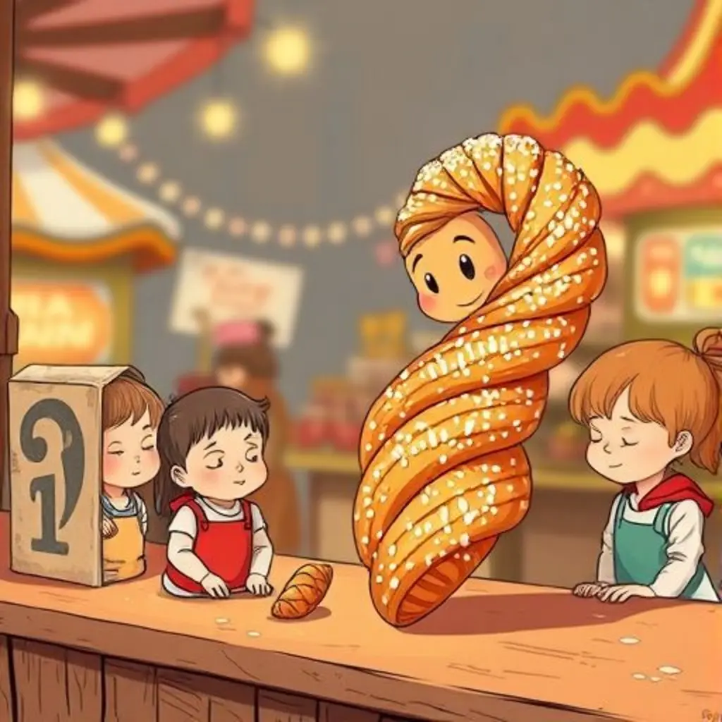 Espirín observa cómo su aroma guía a tres niños somnolientos hacia el puesto de churros.