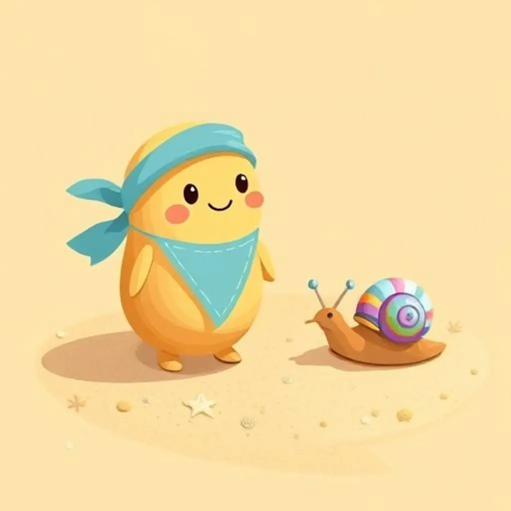 La estrella de mar de arena cobra vida, trayendo alegría al caracol.