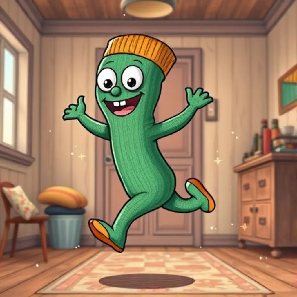 Saltarín salta y baila entre las estrellas de polvo que él mismo crea.