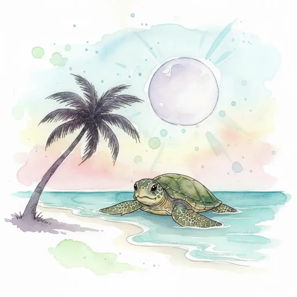 Una cabeza pequeña y arrugada con ojos brillantes asoma junto a las aletas.