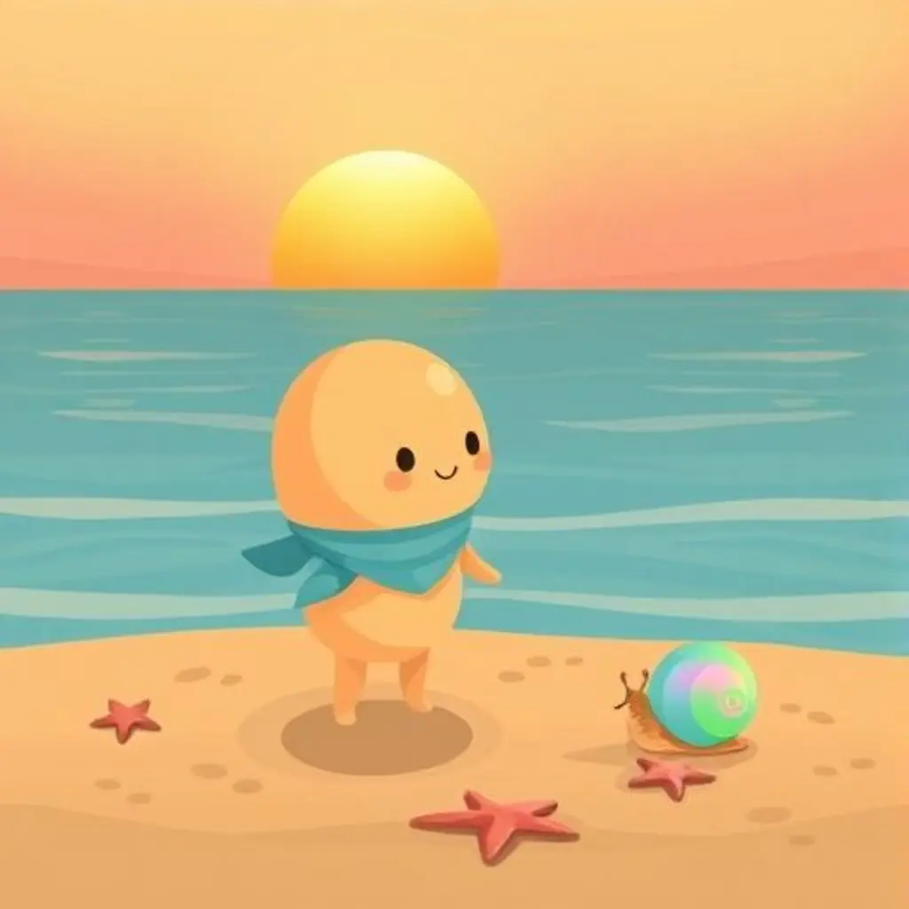 Granito observa la orilla, sabiendo que su generosidad ha traído alegría.