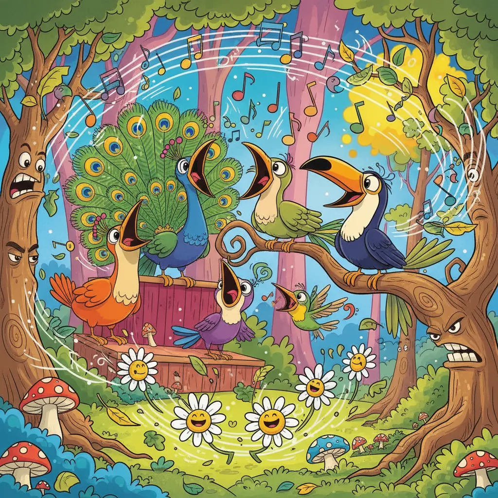 Portada de El Gran Concurso de Gritos del Bosque Chiflado