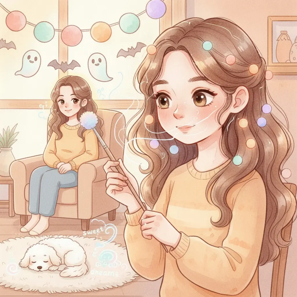 Lúa y Pincel Susurro pintan alegría a la mamá y dulces sueños al perrito.