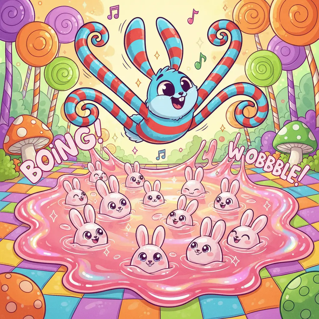 Portada de El Salto Pegajoso del Conejo Saltimbanqui