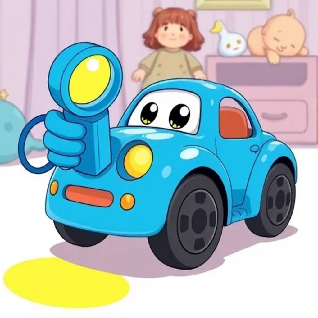 Resplandor ilumina las ruedas silenciosas del coche Azul y descubre más secretos.