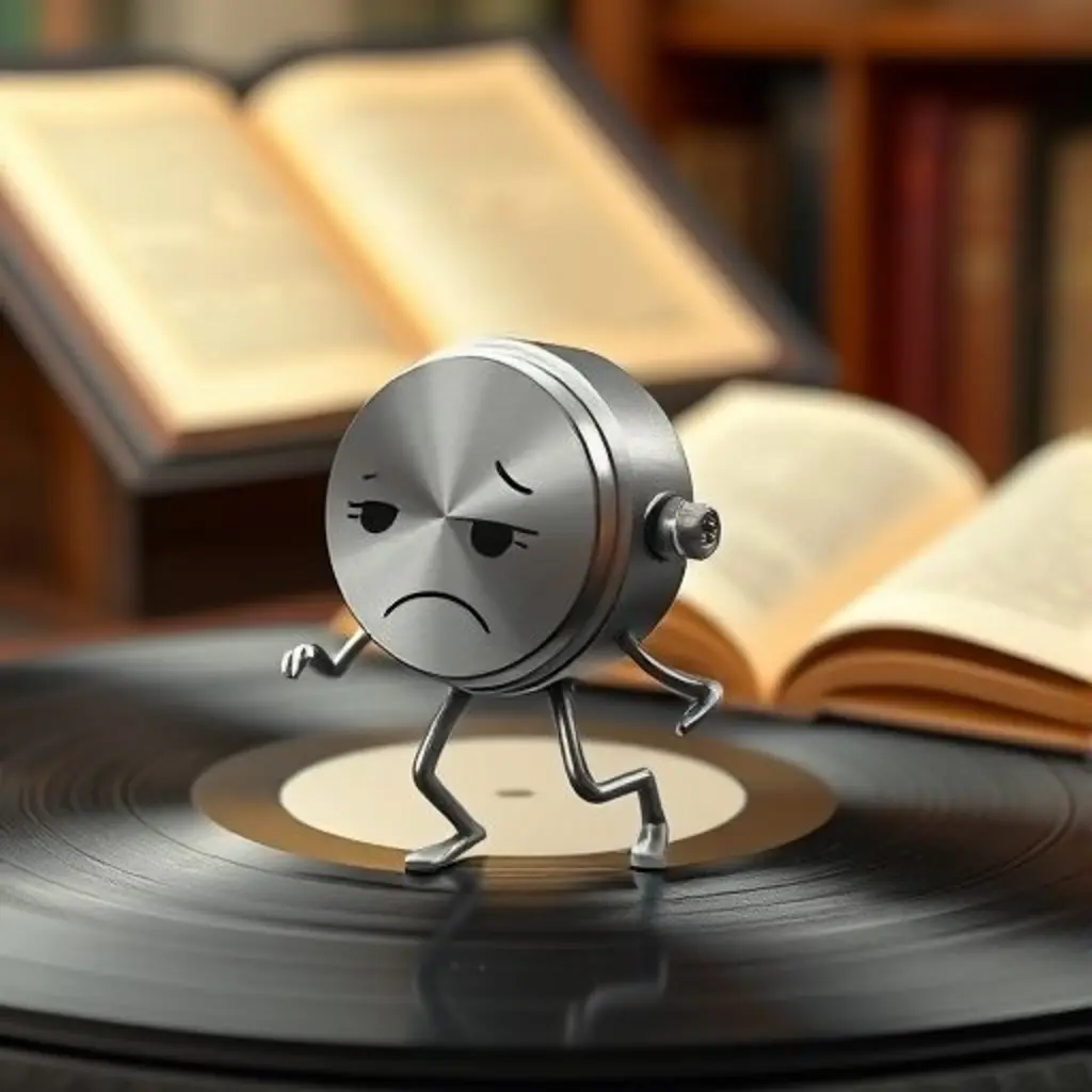 Ritmo se esfuerza por girar, escuchando a un libro de cuentos.