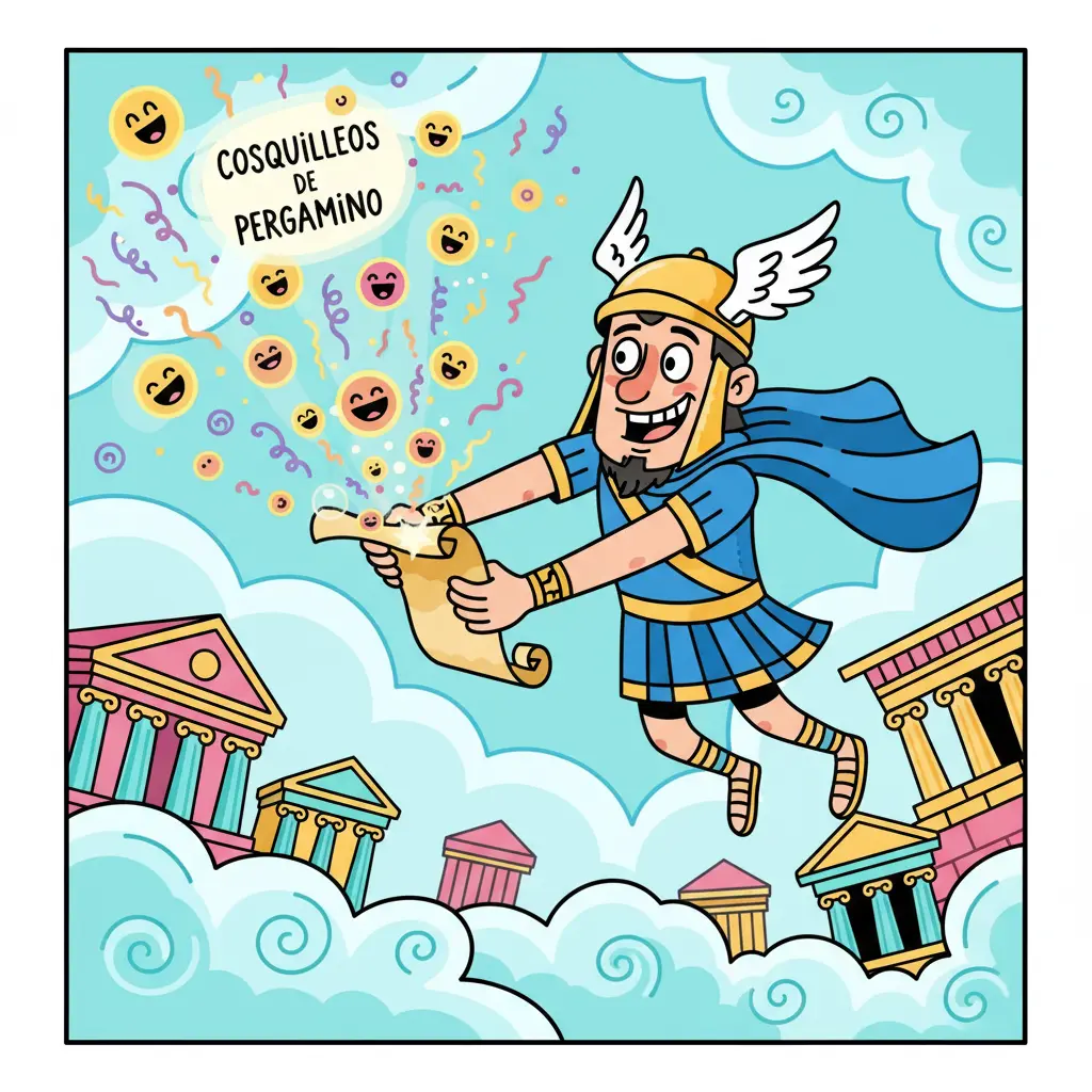 Portada de Hermes y los Cosquilleos de Pergamino