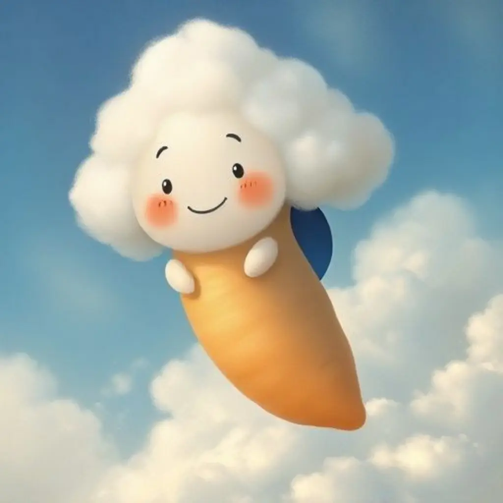 Nimbus se transforma en una nube con forma de zanahoria.