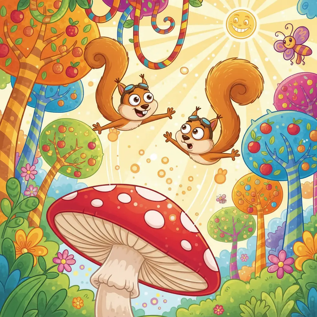 Cuento del día: Ardillas Rebotonas en el Bosque Chiflado