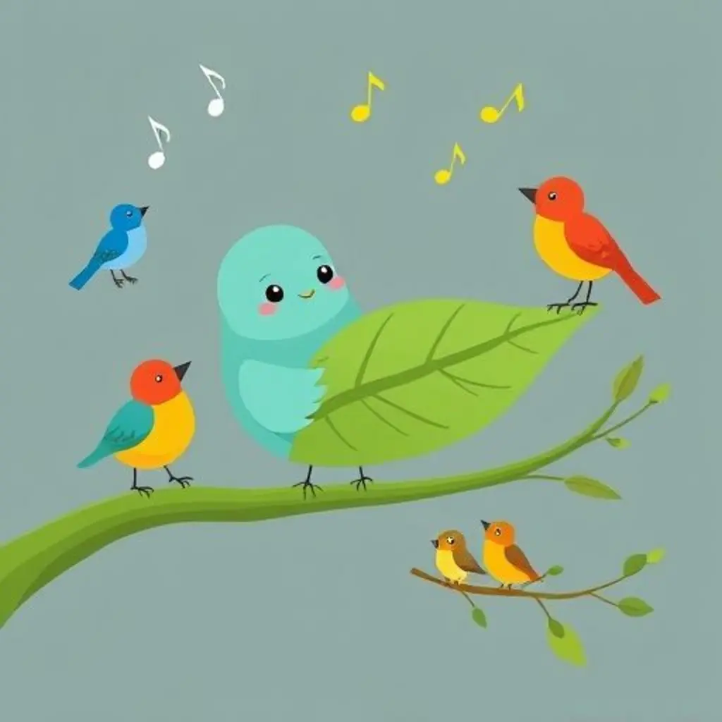 Papiro reproduce sonidos para los pajaritos curiosos que lo escuchan.