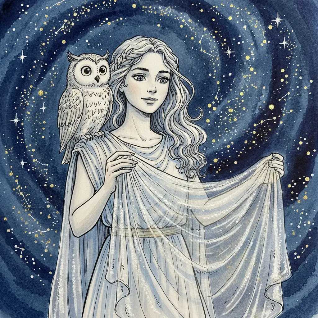 Cuento infantil: El Velo Estelar de Atenea