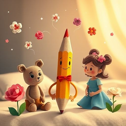 Trazo, ahora sonriente y confiado, está con Rolo y Lía, quienes disfrutan de los aromas de flores que él ha dibujado.
