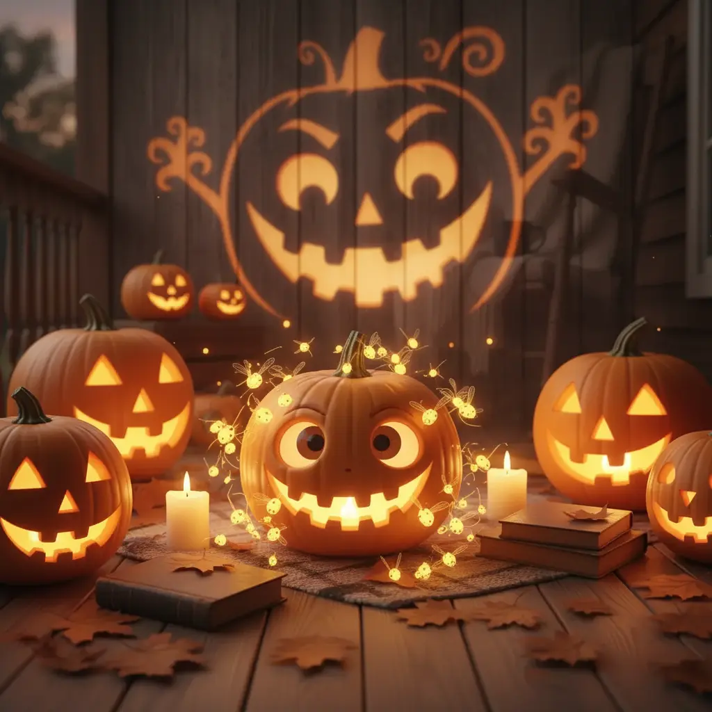 La sombra de Pepita se proyecta gigante y juguetona en la pared.