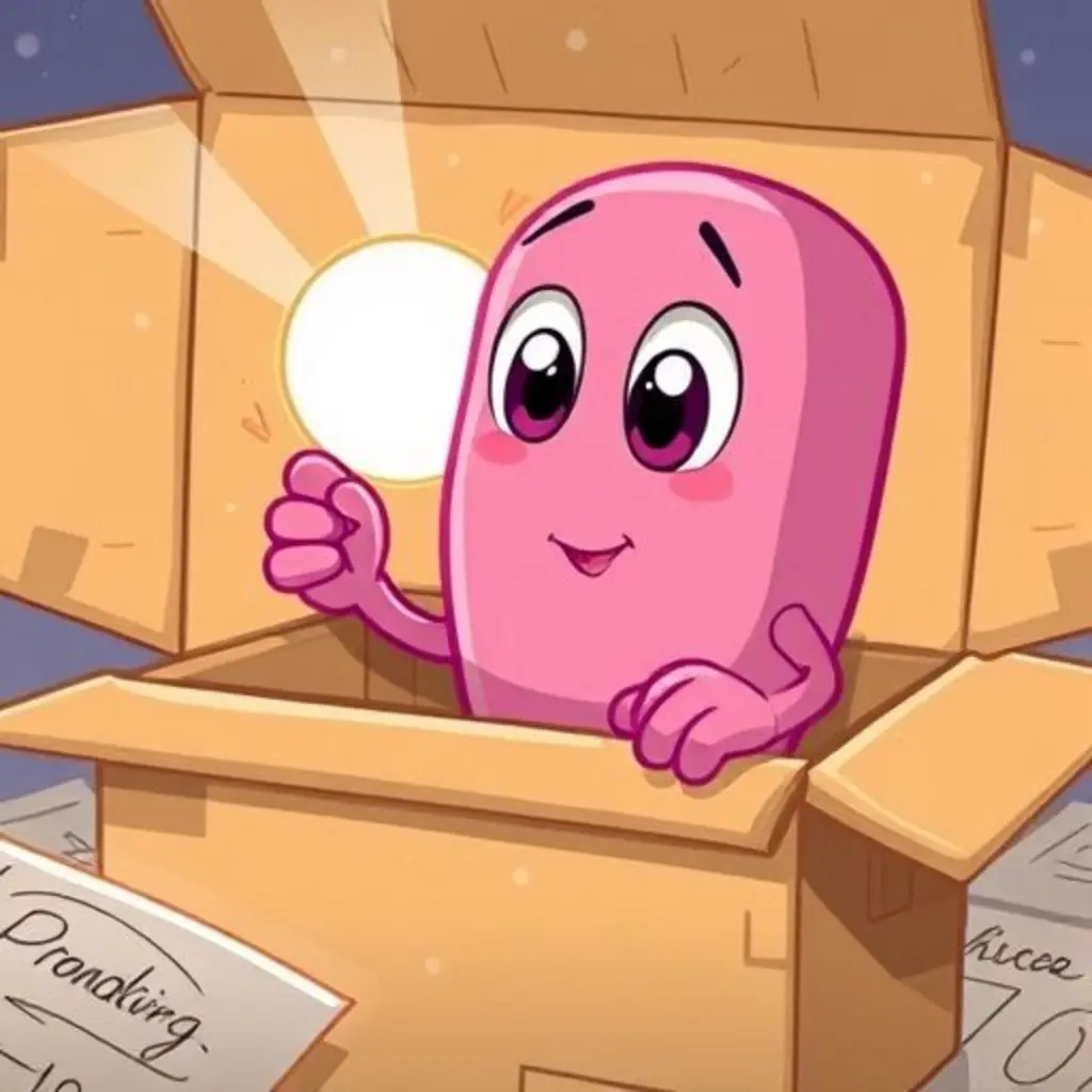 Gigi borra un trozo de cartón y crea un agujero redondo por donde entra la luz de la luna.