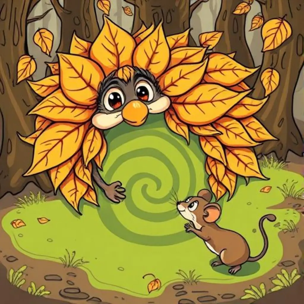 Ramo, el manojo de hojas, forma una espiral que un ratón usa como mapa.