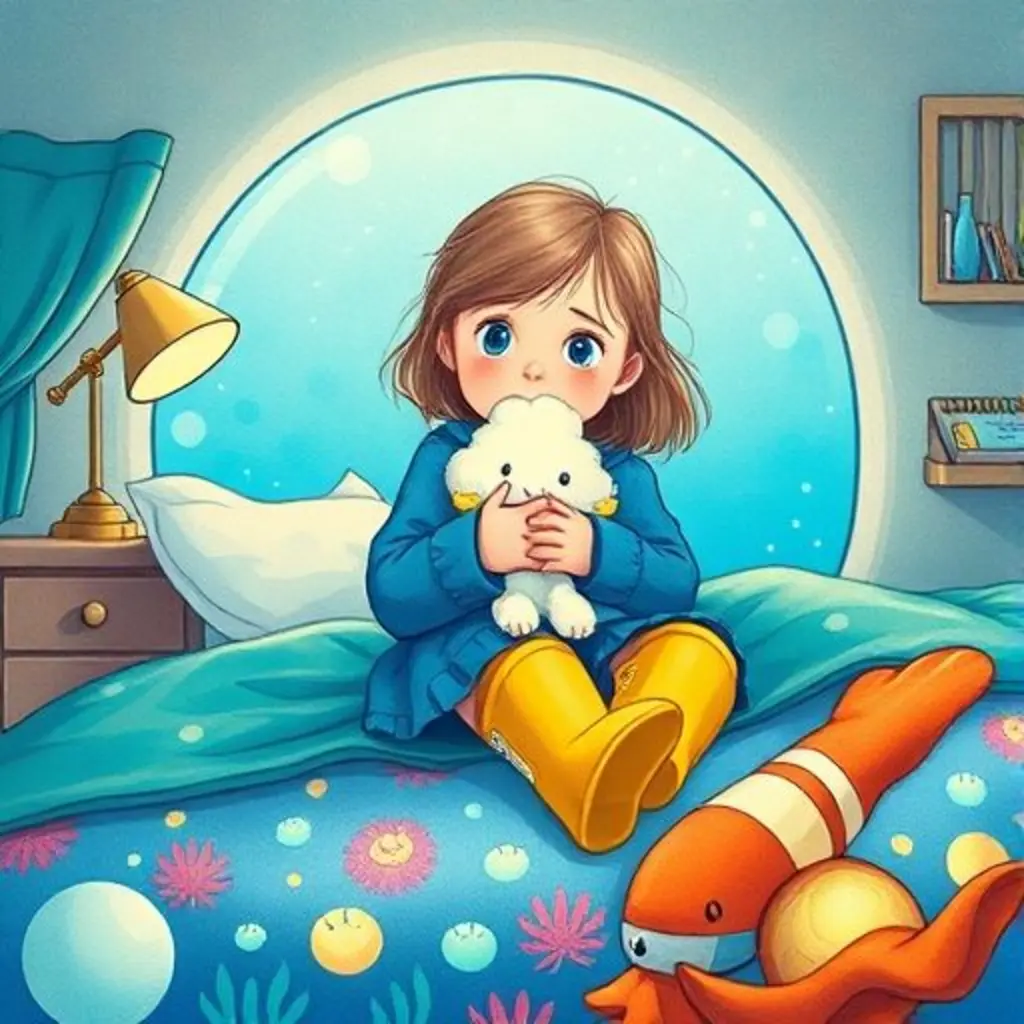 El pulpo lámpara y el jardín de algas de la alfombra