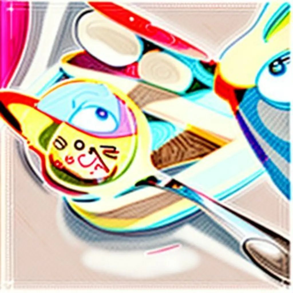 Palito, una cuchara de madera, aburrido en una caja de picnic, haciendo un chasquido.