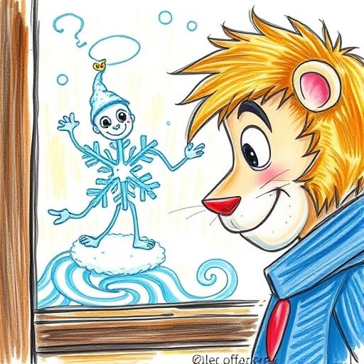 Copito bailando y dejando un rastro confuso en el cristal.