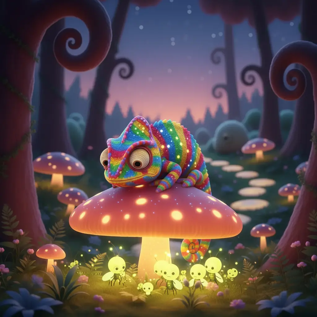 Camilo descubre a los Bebés Luciérnaga perdidos en la oscuridad.