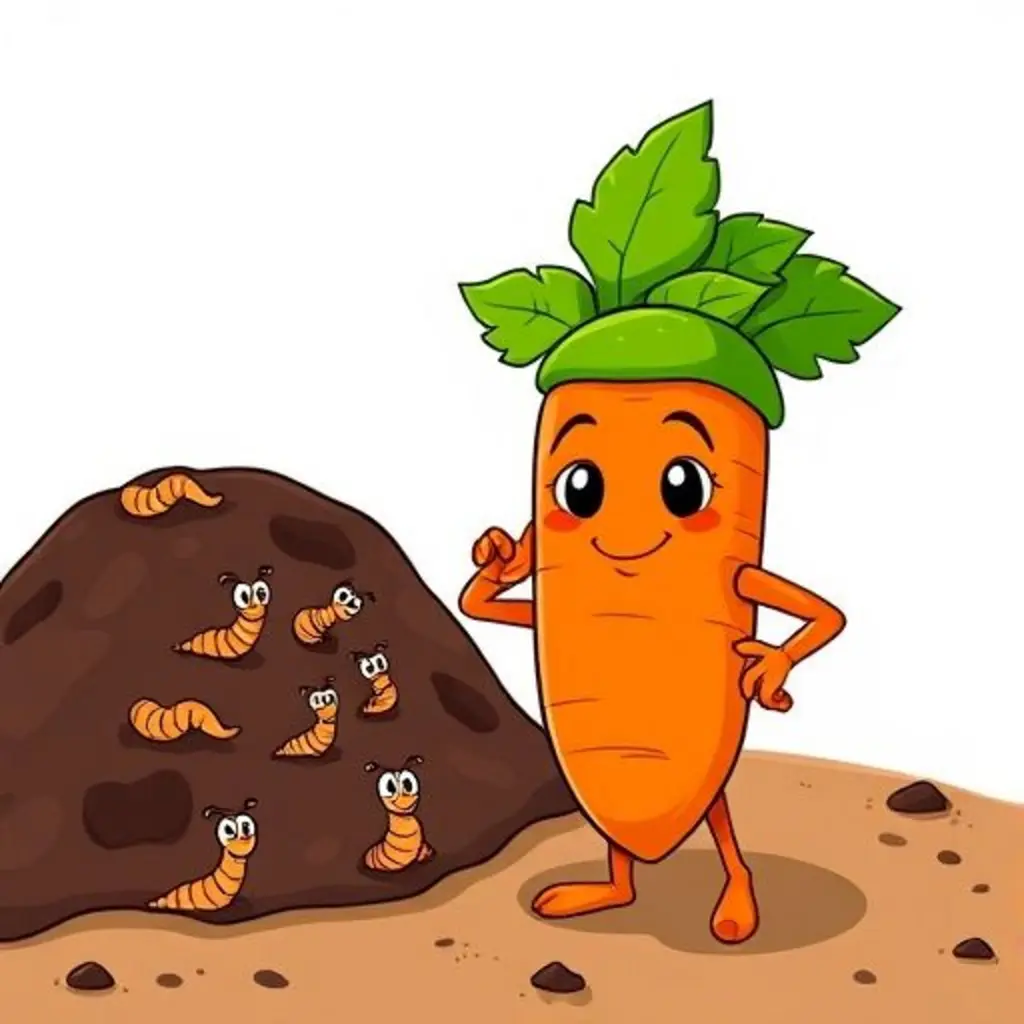 Carlota sonríe mientras las lombrices encuentran su nuevo hogar fértil.