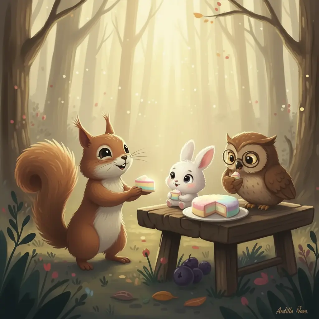 Todos descubren el mágico sabor del pastel volador.