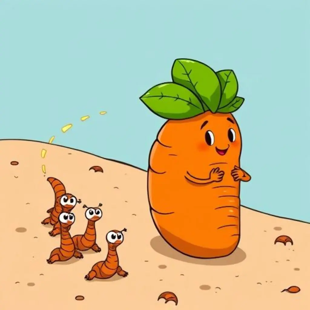 Carlota guía a las lombrices con su rastro de perfume de tierra.