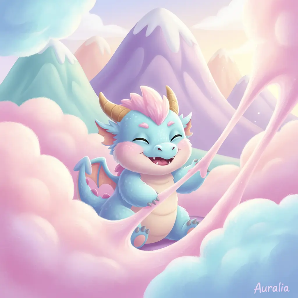 Cuento infantil: El Dragón de Nubes Dulces y el Espíritu Risueño