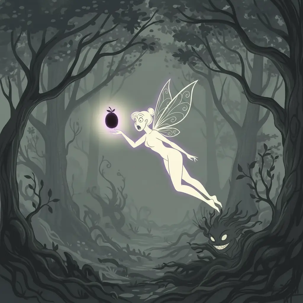 Lira, asombrada, ve cómo un objeto que tocó con la piedra se vuelve invisible por un momento.