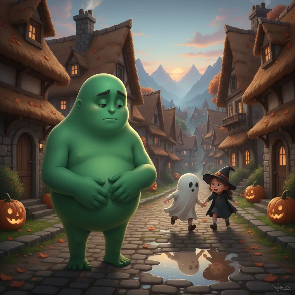 Franki se siente solo mientras los niños del pueblo huyen de él.