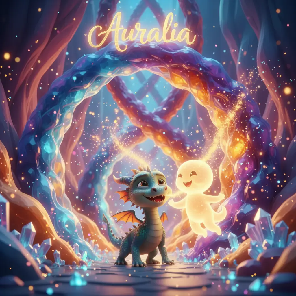 Chispita transforma sus chispitas en mil formas, mientras el ser juguetón celebra su creatividad.