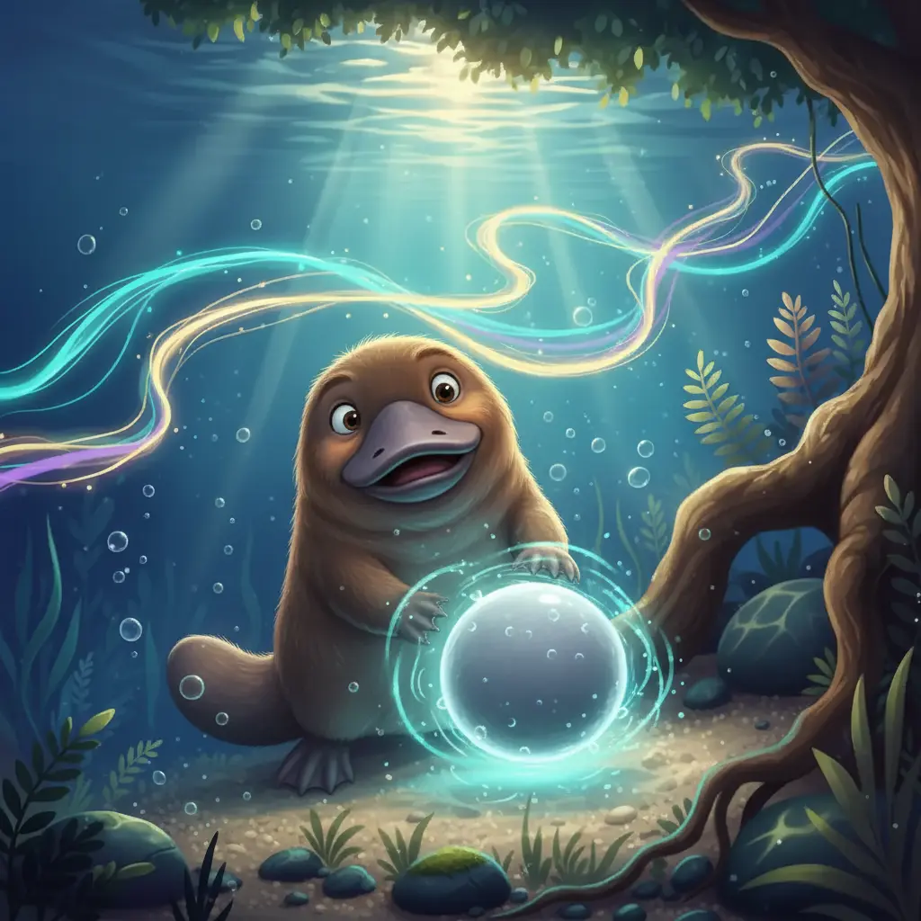 Plin busca gusanos y encuentra una piedra lisa que zumba suavemente.